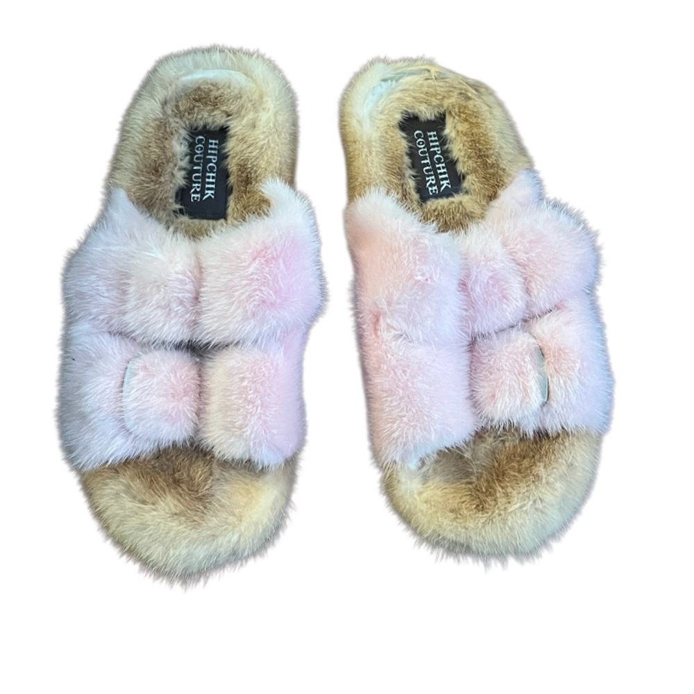 Hipchik Couture Pink Faux Furry Women's Slippers